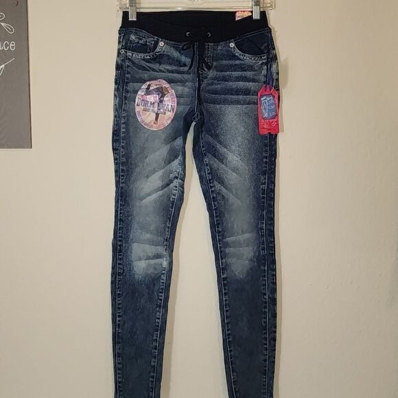 Wall Flower stonewash slim pullon Jeans - Picture 1 of 9